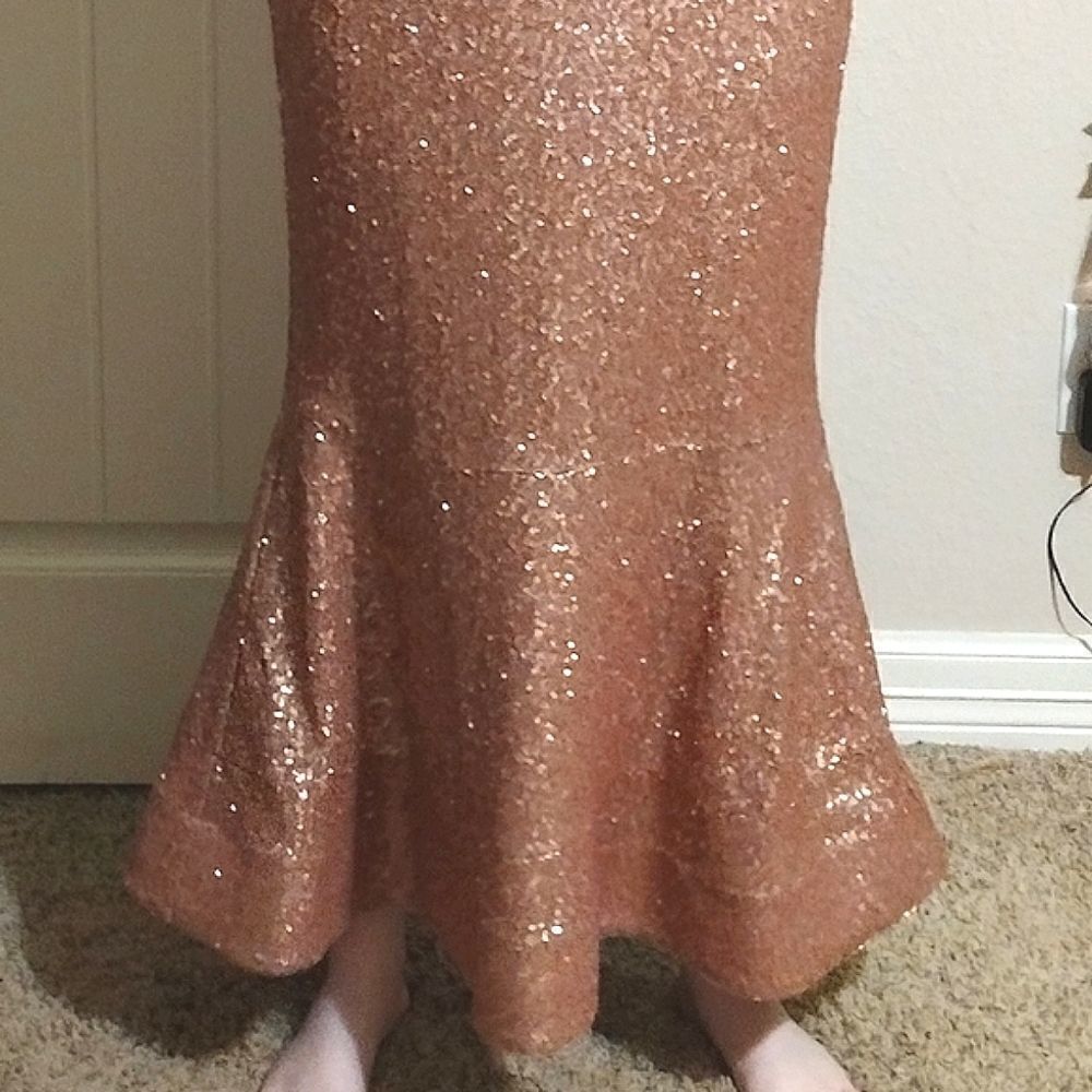Gianni Bini New Size 12 Juliet Pink Sequin Sleeveless Maxi Flare Dress - Picture 2 of 10